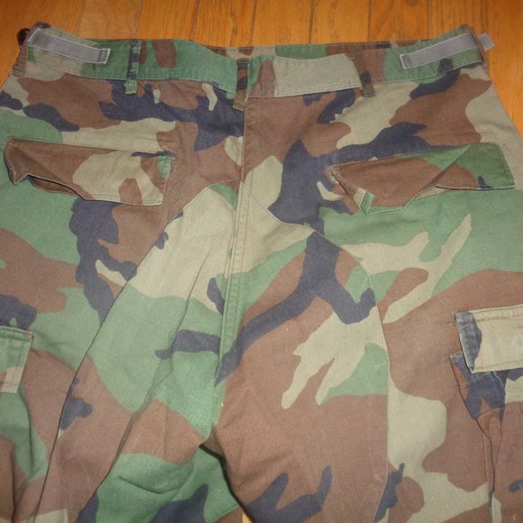 US Army Military Woodland Camo ACU Cargo Pants Medium Regular Waist 31-35" - Picture 11 of 11